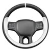 MEWANT DIY Stitched White Leather Steering Wheel Cover Wrap for