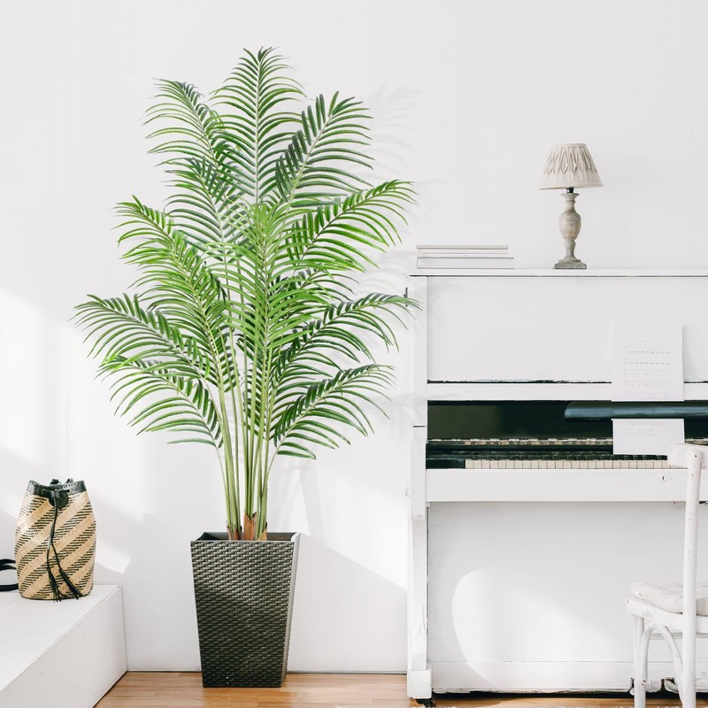 Keeplush 6ft Tall Fake Palm Tree with 18 Trunks and