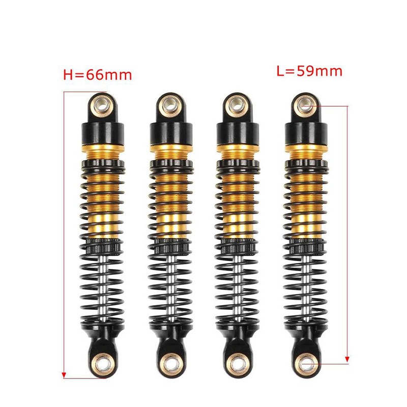 LAFEINA 4PCS Aluminum Threaded Shock Absorber Oil Damper for 1/12