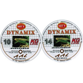 WFT Round Dynamix Eel Brown 160 m, Braided Line for Eel Fishing, Predatory Fish Line, Brown Fishing Line, Eel Line, Diameter/Load Capacity: 0.12 mm/10 kg Load Capacity