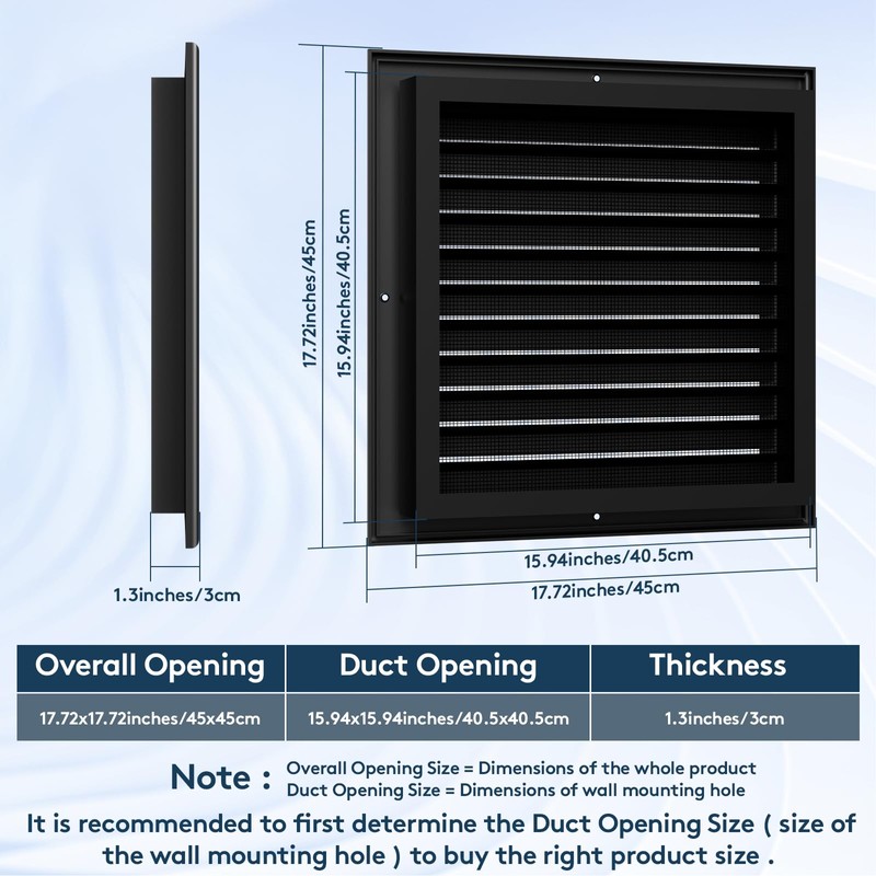 18" X 18" Gable Vent Aluminum Gable Vents for Houses