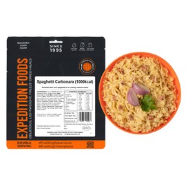 Spaghetti Carbonara | Freeze-Dried Camping & Hiking Food | Double Serving | 1000kcal Meal