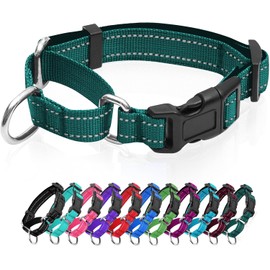 Collares reflectantes para perro de martingala. Collar para perro con hebilla de liberación rápida. Collar ajustable de nailon transpirable para