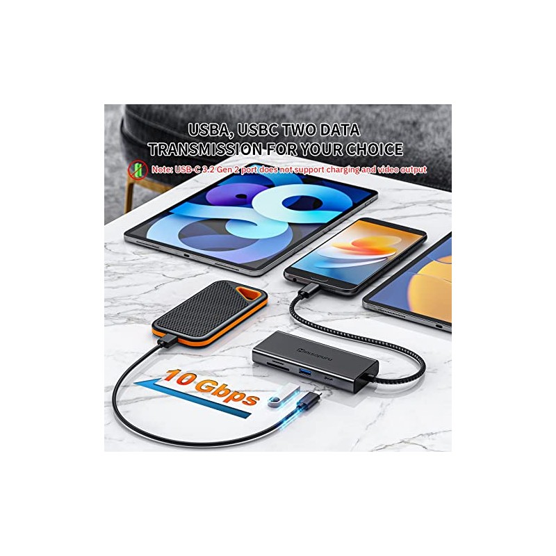 Minisopuru Hub USB C 7 en 1