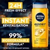 NIVEA Men Boost Duş Jeli 500 ml, 3'ü 1 Arada