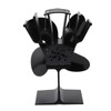 4 Blade Heat Powered Stove Fan Silent Eco Friendly Aluminium