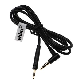 vhbw Audio AUX Cable Compatible with Creative Aurvana Live 2 Headphones - Audio Cable 3.5 mm Jack Plug, 100 cm, Black