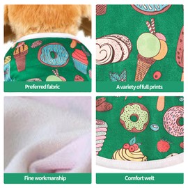 3-Pack Dog Shirts,Summer Breathable Puppy T Shirts Fruit Printed Puppy Sweatshirt Dog Soft Tank Top Sleeveless Vest Dog Clothes Fashion Apparel for Small Dogs,Cats (Green, S)