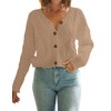 MEROKEETY Women's 2024 Fall Cable Knit Cropped Cardigans Button Down