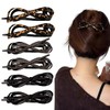 Pack of 6 Women's Tortoiseshell Hair Clips, Large, Non-Slip Hair