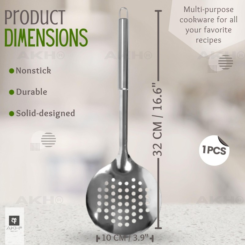 AKH® Stainless Steel Skimmer Spoon | 32CM / 12.6" |
