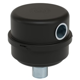 Solberg FS-10-050™ Inlet Compressor Air Filter Silencer, 1/2" MPT Outlet, 4-1/8" Height, 4-1/8" Diameter, 12 SCFM, Made in the USA