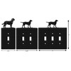 SWEN Products Labrador Metal Wall Plate Cover (Single Switch, Black)