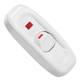 Rocker Switch, AC 10A SPST On Off Switch, 3in Mini On Off in Line Cord Appliance Button Switches, Plastic Inline Cord Switch for Bedroom Desk Lamp LED Light Replacement