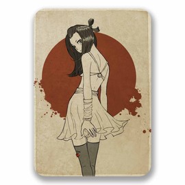2 x 25cm/250mm Japanese Anime Girl Vinyl Sticker Decal Laptop Car Travel Luggage Label Tag #9738