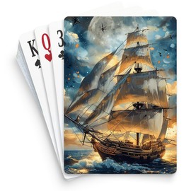 CafePress Vintage Sailing Ship Design Standard Size Playing Cards