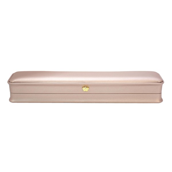 PU Finish Jewellery Boxes with Golden Crown Button, (Rosegold, Bracelet/Chian