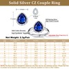 Bestyle Women's Moonstone Ring Adjustable Crystal Ring 925 Silver for