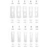 iro gel Nail Tool, Foam Tip for Polygel, 10 Sizes,
