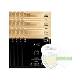 AHC Masters Sun Patch 2-Step (Sunscreen 1.5ml) x 12 Packs + Cellabo Sun Cushion Season 2 23g / AHC 마스터즈 선패치 2스텝 (선크림 1.5ml) x 12회분 + 셀라보 선쿠션 시즌2 23g