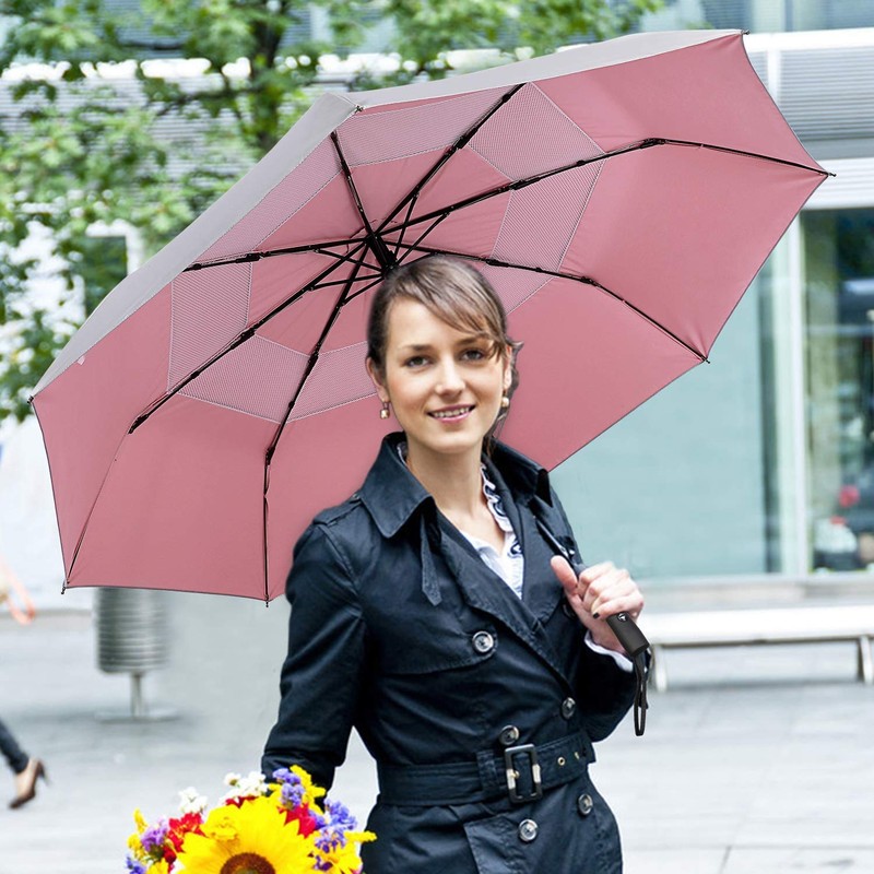 G4Free UPF 50+ UV Protection Travel Umbrella 46 Inch Auto