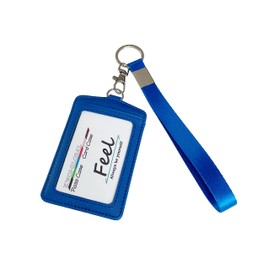 [Feel] Commuter Pass Case with Strap" Pass Holder, IC Card Case, Card Case, Commuting to Work or School, Transportation IC Card (Suica TOICA ICOCA PASMO PiTaPa), blue