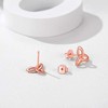 Silvora Rose Gold Ear Studs Womens Celtic Knot Earrings 925