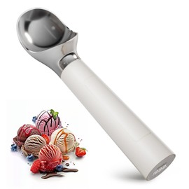 Heated Ice Cream Scoop, Rechargeable Electric Scooper for Hard IceCream, Self Warming Spoon Max to 158℉, Rust-Proof, anti freeze handle, Easy to Clean