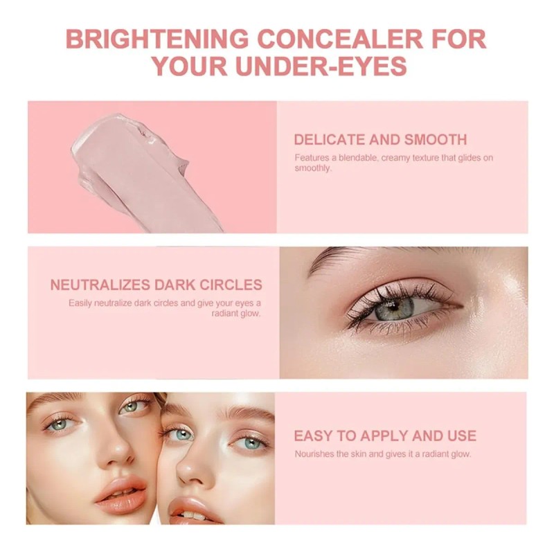 Iluminador Y Corrector Rosa Para Debajo De Los Ojos, Correct