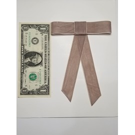 EmilyRose Couture Large Velvet Hair Bow Collection (Barrette, Taupe)