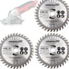 Mini Circular Saw Set of 3 HM Saw Blades Wood
