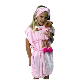 Making Believe Girls Day Spa Party Pack - 8 Robes/Headbands, 8 spa Bears, Size S/M