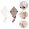 Healvian 2pcs Supple Dry Hair Hat Shower Cap for Women