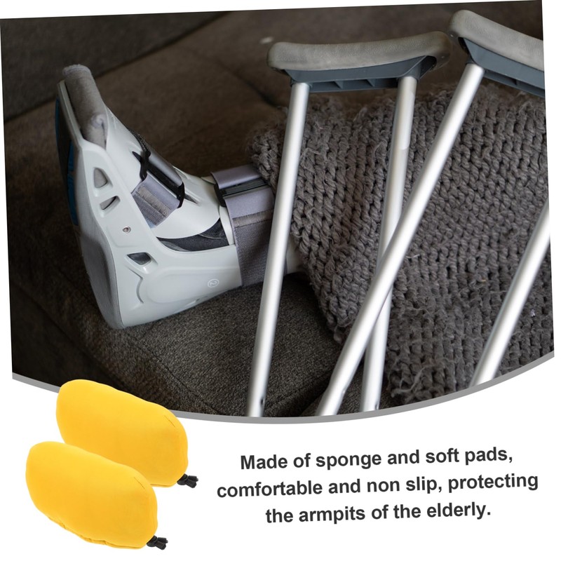 Outanaya 1pair Replaceable Crutch Cushions for Underarm Support Soft Padded