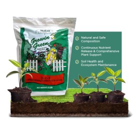 Medina Growin Green 3-2-3 Organic Fertilizer 5 lb Bag OMRI Listed by Medina