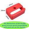 Decoralin Seatbelt Buckle Guard – Red Safety Cover with Keychain