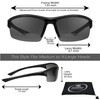proSPORT Polarized Bifocal Sunglasses +2.50 Grey Lens Black Frame Men