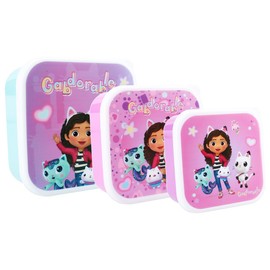 Vadobag Gabby's Dollhouse Fresh Bites Snack Box (3 Pieces) 6 x 12 x 12 cm