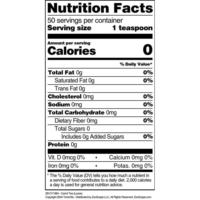 Carrot Tea (Loose) (8 oz, ZIN: 511684)