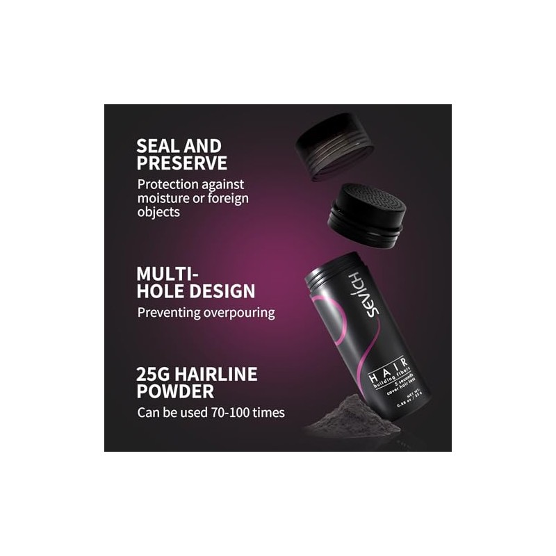 Sevich Hair Keratin Fibres - Verdickendes Haarpuder für Haarausfall oder