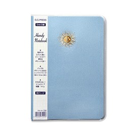 G.C.PRESS Handy Notebook, B6, Sun, 7.4 x 5.2 inches (188 x 131 mm), 80 Pages, 0.2 inch (5 mm) Square, Lightweight, Vinyl Cover [754-04]