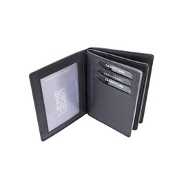 ID Card Holder and Credit Card Holder LEAS, Genuine Leather, black - ''LEAS Card-Collection''