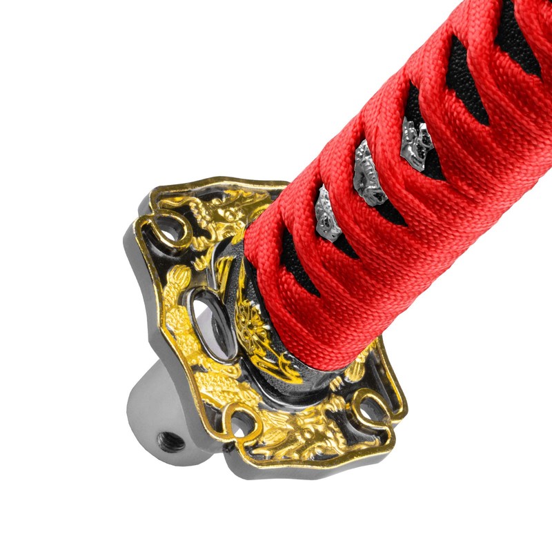 JDMBESTBOY Samurai Sword Red Black Shift Knob Shifter Alloy Katana