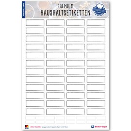 Typographus 280 Blank Removable Stickers - Square Stickers - Household Labels for Labelling Storage Containers, Jars, Cans and Boxes