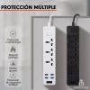 Importeek Multicontacto Cargador Barra Usb Supresor Picos Escritorio