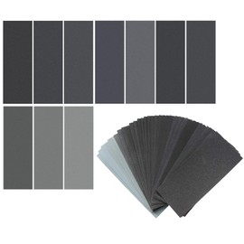 100 Sheets Sandpaper Set Wet and Dry (320/400/500/600/800/1000/1200/1500/2000/3000) Grit 23 x 9.3 cm for Wet and Dry Sanding, Polishing Car Metal Wood Furniture Plastic