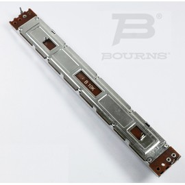BOURNS 10K Ohm Slide Potentiometer, 100mm Travel Single Linear Taper, Carbon