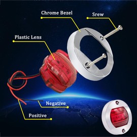 Boaton LED Night Fishing Lights, Courtesy, Deck, Navigation Lights For Boats, Red
