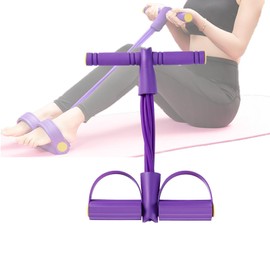 DEJIN 6 Tube Multifunction Tension Rope Foot Pedal Resistance Bands with Handles – Abdominal & Leg Muscle Training Equipment for Home, Gym, Office, Beginners & Fitness Enthusiasts