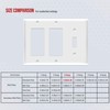 ENERLITES Combination Toggle Light Decorator Switch Wall Plate, Size 3-Gang